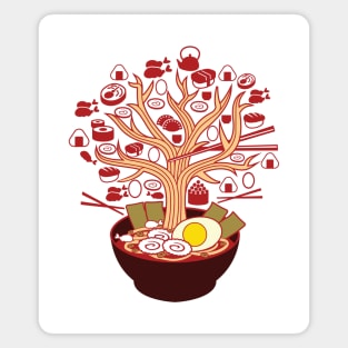 Ramen Tree Illustration Magnet